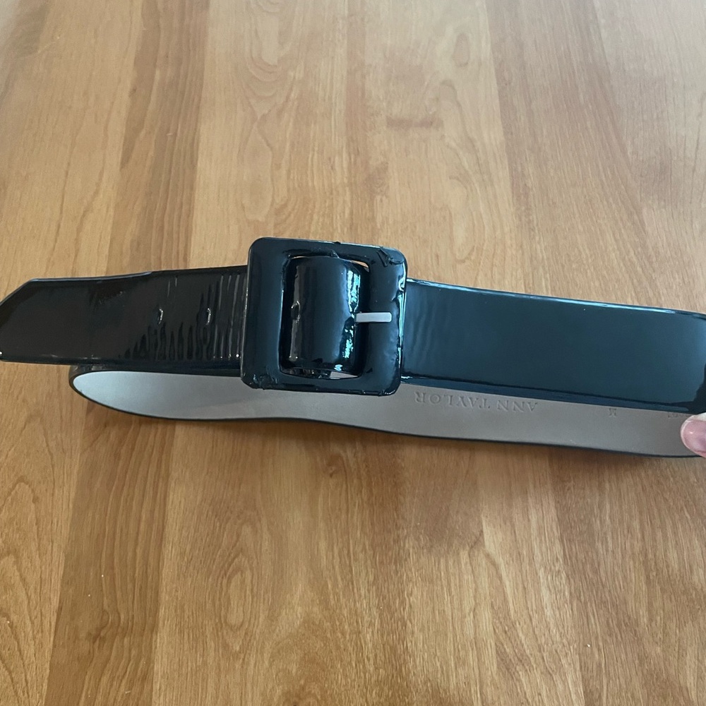 Ann Taylor Black Leather Belt
